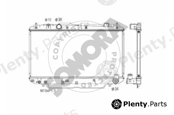 Somora 316640 — Radiator, engine cooling