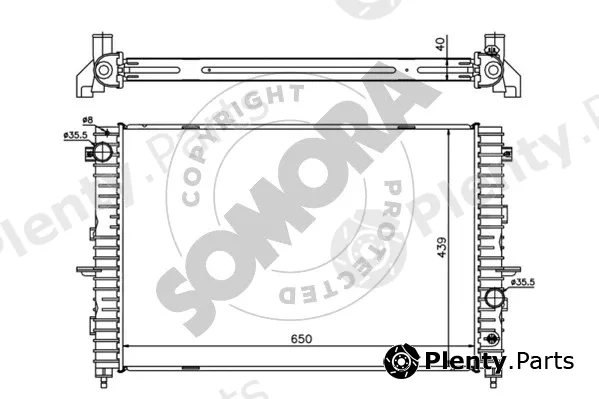 Somora 151240A — Radiator, engine cooling