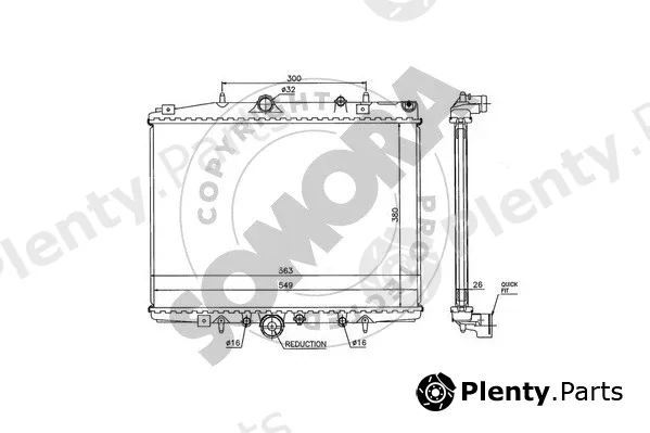 Somora 223240N — Radiator, engine cooling
