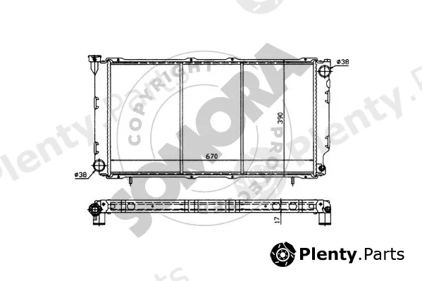 Somora 332040 — Radiator, engine cooling