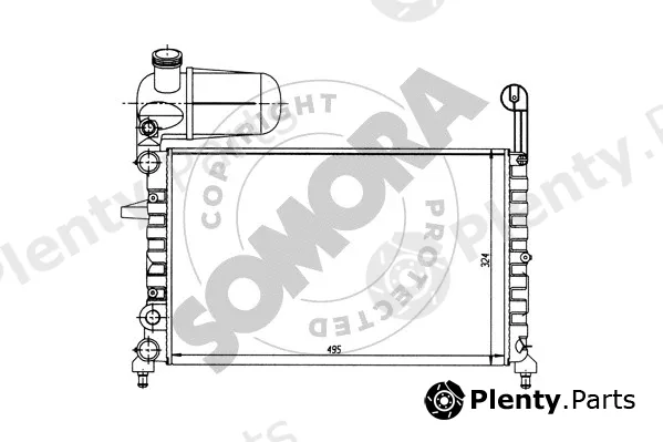 Somora 082040 — Radiator, engine cooling