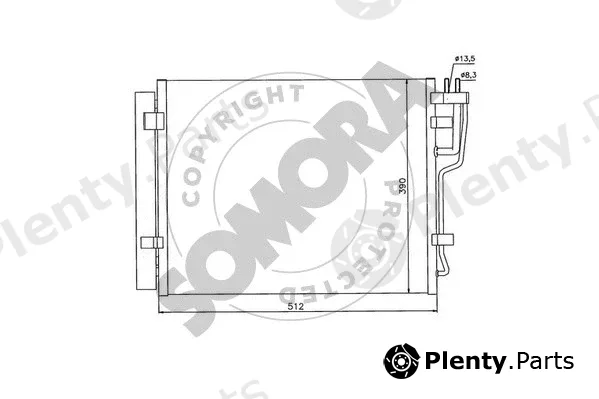 Somora 138060A — Condenser, air conditioning