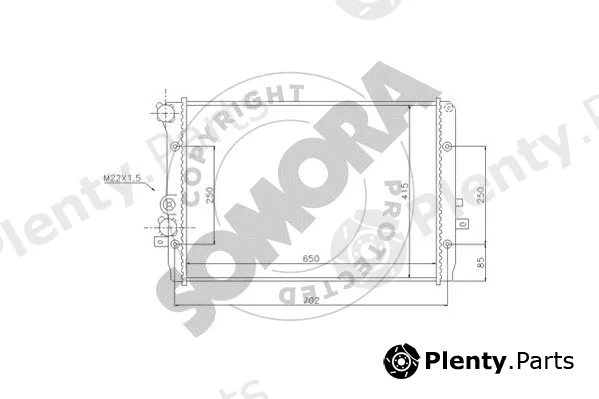 Somora 350940B — Radiator, engine cooling