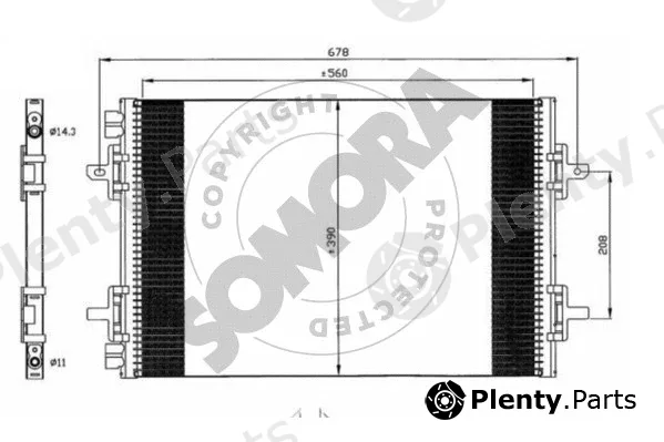 Somora 247760C — Condenser, air conditioning