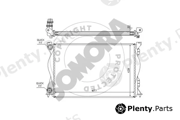 Somora 021040 — Radiator, engine cooling