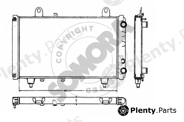 Somora 084044A — Radiator, engine cooling