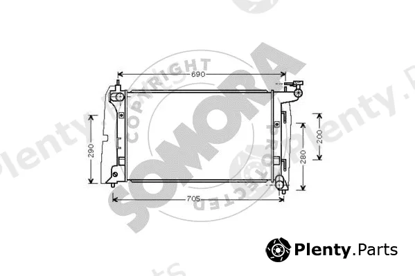 Somora 318140B — Radiator, engine cooling