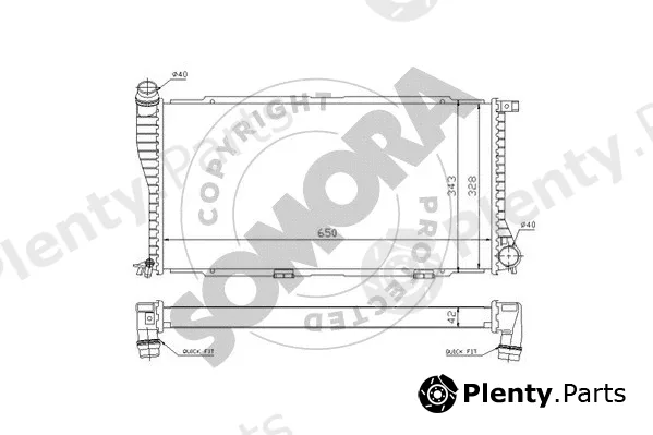 Somora 041243 — Radiator, engine cooling