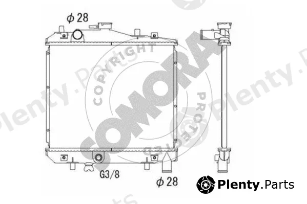 Somora 110040G — Radiator, engine cooling