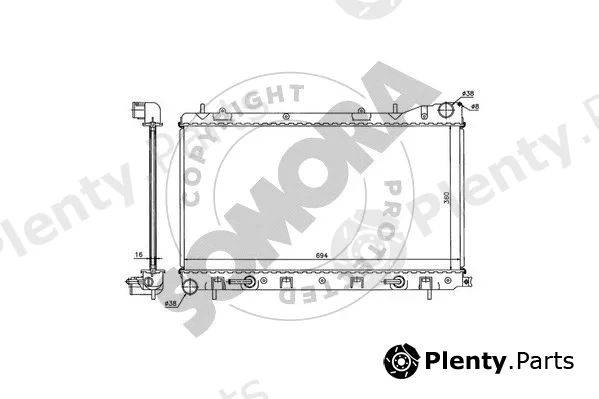 Somora 333240A — Radiator, engine cooling