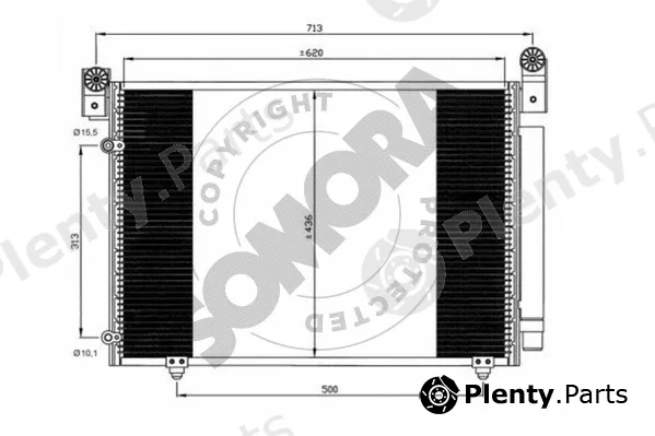 Somora 165560 — Condenser, air conditioning
