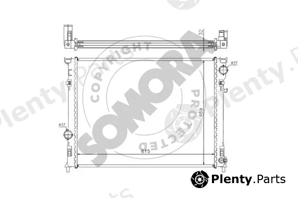 Somora 171040 — Radiator, engine cooling