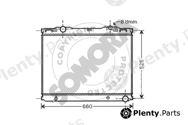 Somora 114040B — Radiator, engine cooling