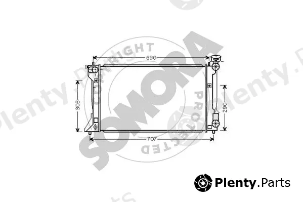 Somora 311840C — Radiator, engine cooling