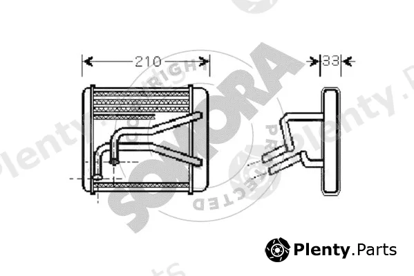 Somora 117550C — Heat Exchanger, interior heating