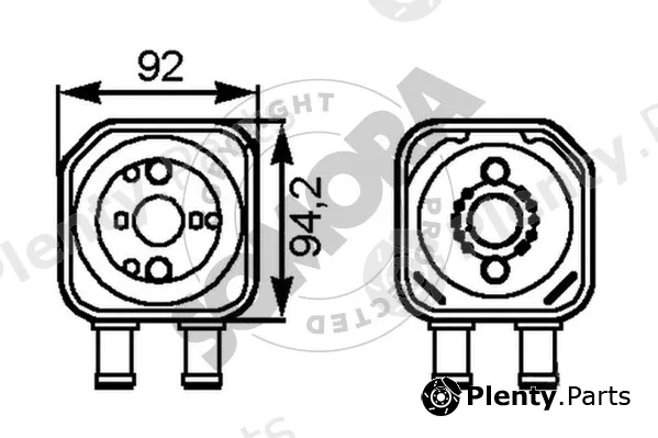 Somora 350965G — Oil Cooler, engine oil