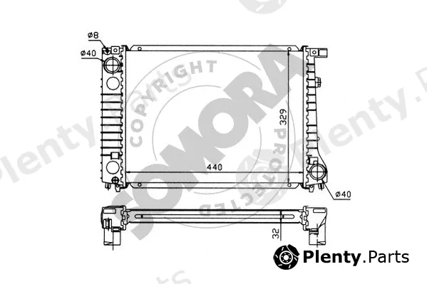 Somora 040241 — Radiator, engine cooling