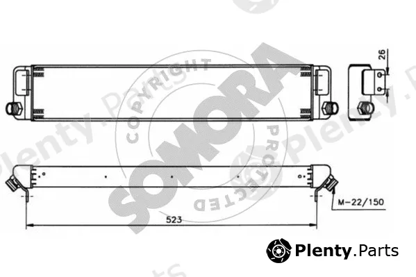 Somora 095065D — Oil Cooler, engine oil
