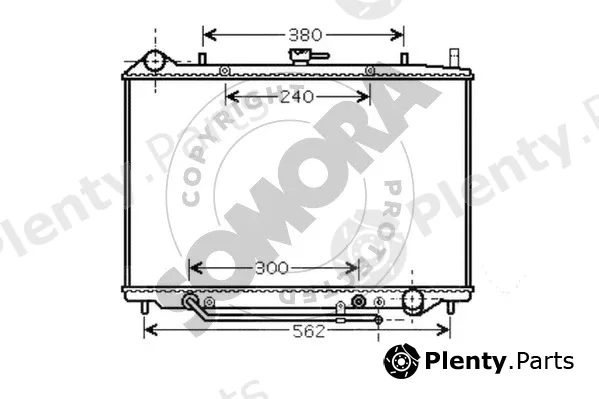 Somora 213640D — Radiator, engine cooling