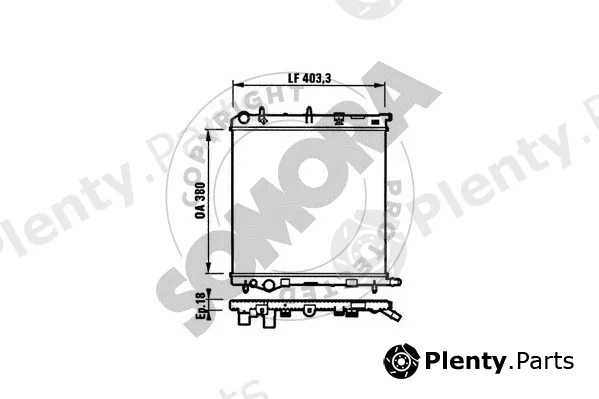 Somora 050440 — Radiator, engine cooling