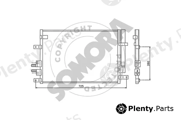 Somora 011460 — Condenser, air conditioning