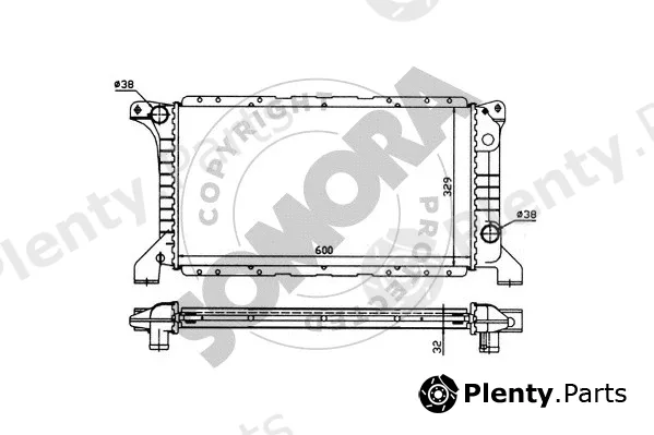 Somora 094240 — Radiator, engine cooling