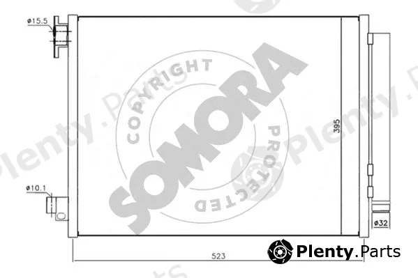 Somora 241360 — Condenser, air conditioning