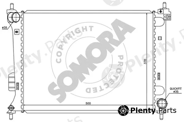 Somora 130740 — Radiator, engine cooling
