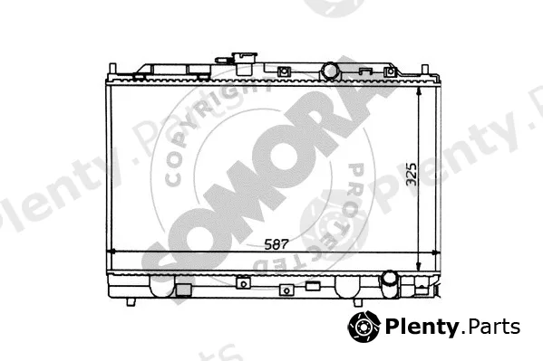 Somora 120240 — Radiator, engine cooling
