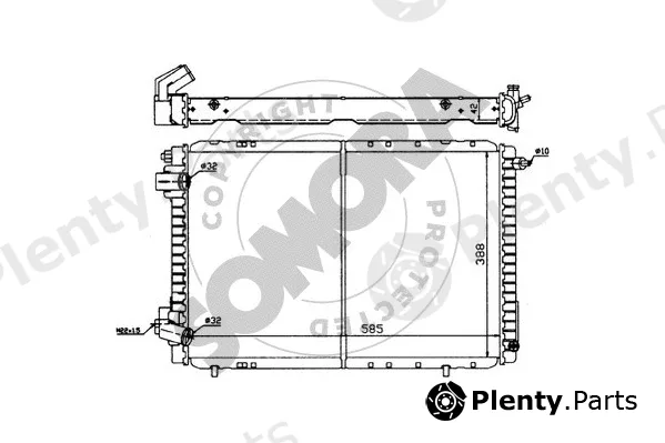 Somora 240345 — Radiator, engine cooling