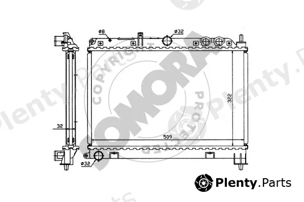 Somora 261041 — Radiator, engine cooling