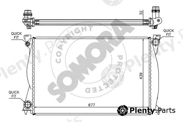 Somora 021041 — Radiator, engine cooling