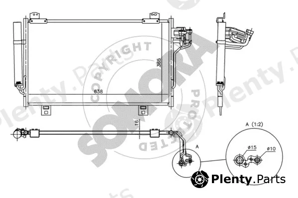Somora 161460 — Condenser, air conditioning
