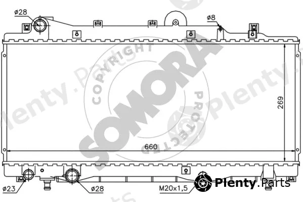 Somora 081243B — Radiator, engine cooling
