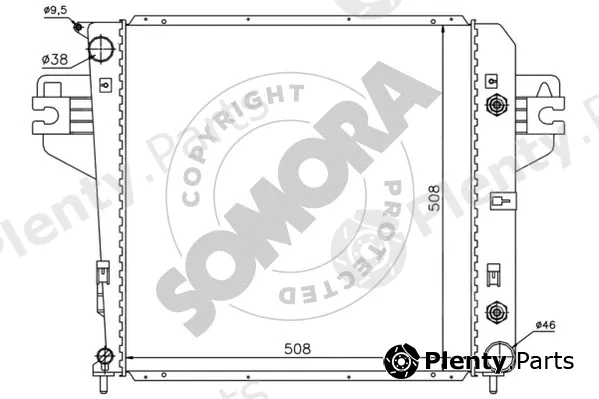 Somora 036140A — Radiator, engine cooling
