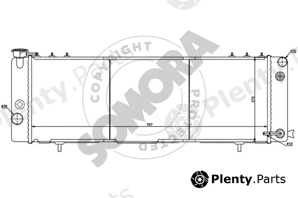 Somora 036040 — Radiator, engine cooling