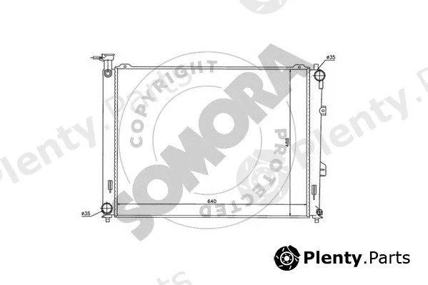 Somora 116240 — Radiator, engine cooling