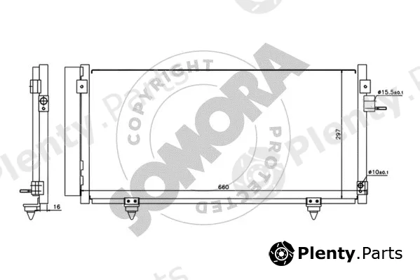 Somora 333360 — Condenser, air conditioning