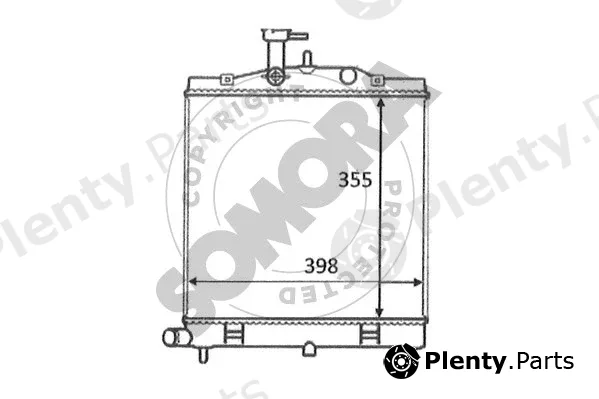 Somora 110140A — Radiator, engine cooling