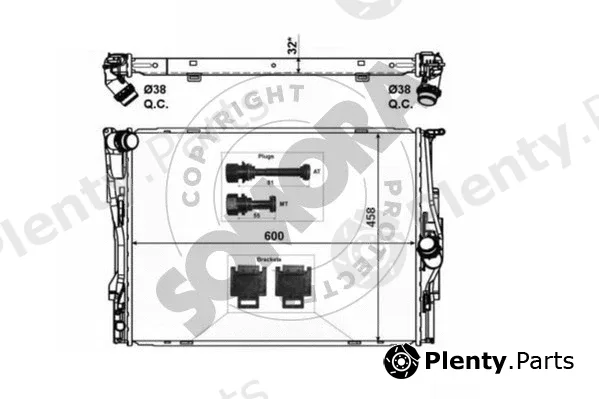 Somora 045040A — Radiator, engine cooling