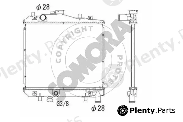 Somora 110040F — Radiator, engine cooling
