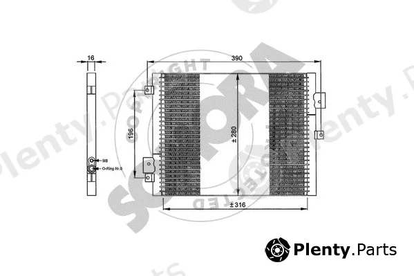 Somora 231160 — Condenser, air conditioning