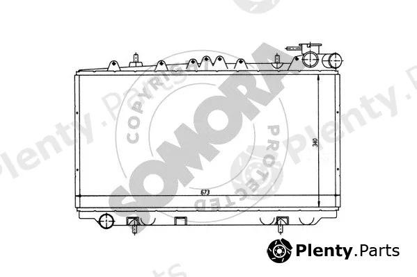 Somora 192241 — Radiator, engine cooling