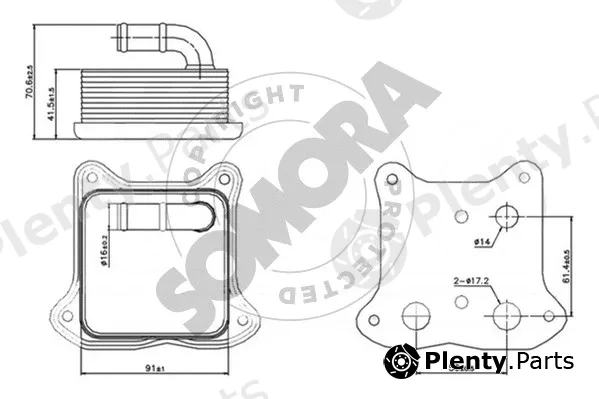 Somora 351065C — Oil Cooler, engine oil