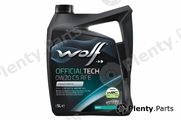 Wolf 1042489 — Engine Oil WOLF OFFICIALTECH 0W20 C5 RFE