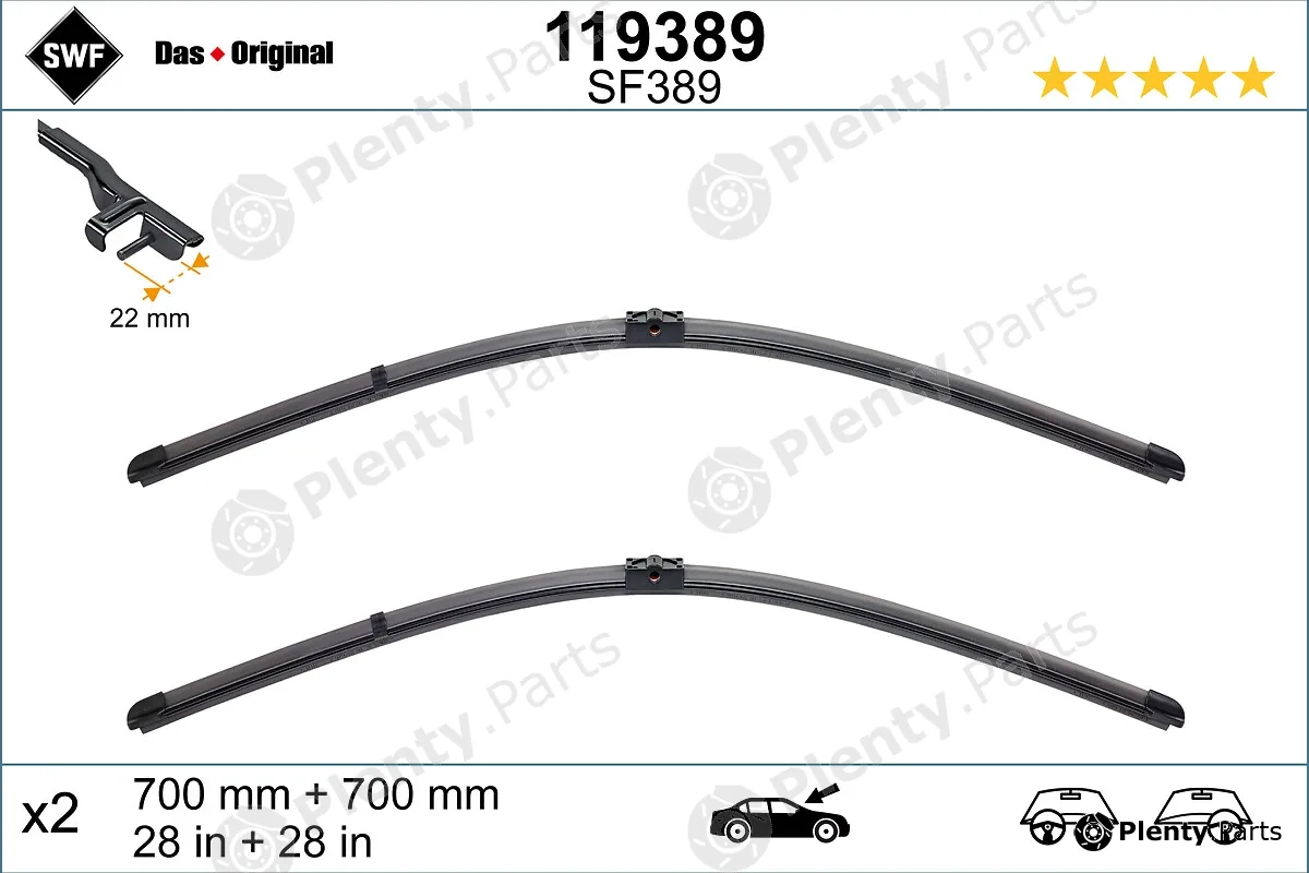 SWF 119389 — Wiper Blade DAS ORIGINAL SET