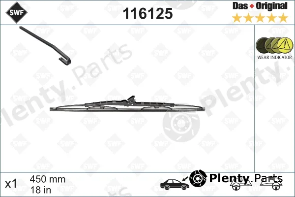 SWF 116125 — Wiper Blade DAS ORIGINAL SINGLE