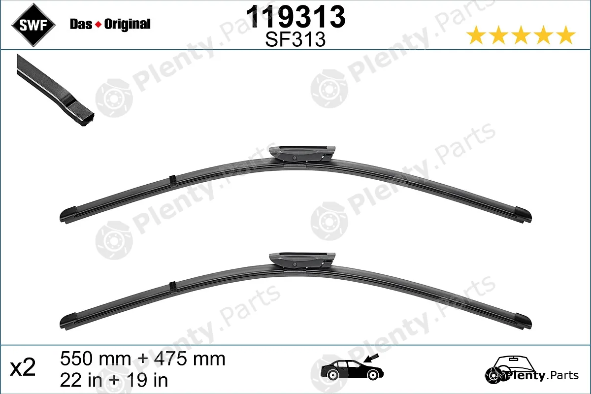 SWF 119313 — Wiper Blade DAS ORIGINAL SET