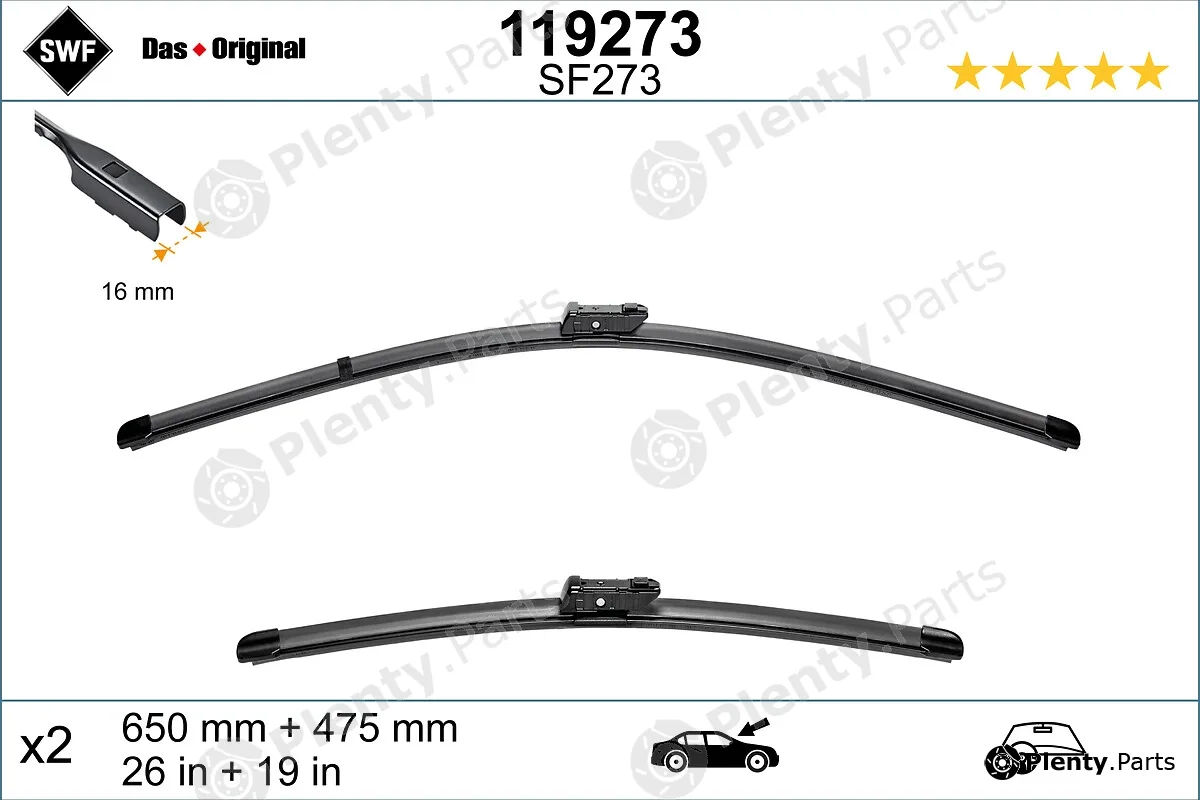 SWF 119273 — Wiper Blade DAS ORIGINAL SET