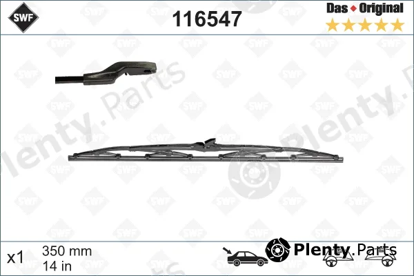 SWF 116547 — Wiper Blade DAS ORIGINAL REAR